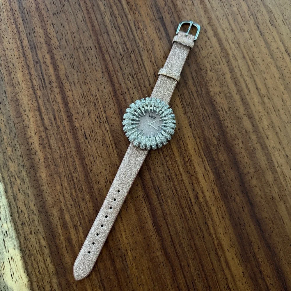 NWOT Burgi Silver and Pink Sparkle Unique Watch • Burning Man Sparkle Watch - Picture 8 of 8